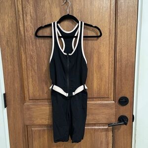 Black and blush Sleeveless Jumpsuit